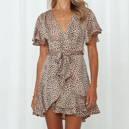 Summer Ruffle V-Neck Dress