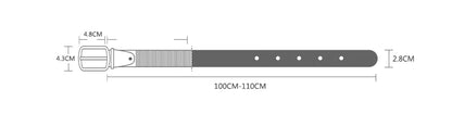 Ladies' Leather Belt with Unique Buckle